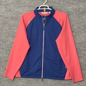 Peter Millar Hyperlight Merge Hybrid Jacket Mens XXL Navy Coral Pink Full Zip
